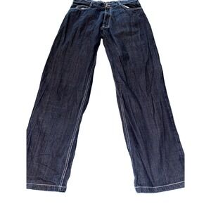 Evolution in Design Men's Dark Blue Denim Jeans 34x32 Embroidered